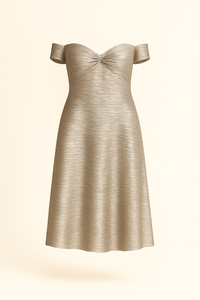 BH Leni dress side view in rose gold