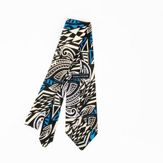 Tucker Tie- Blue Aztec - Toni & Tucker Co