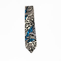 Tucker Tie- Blue Aztec - Toni & Tucker Co