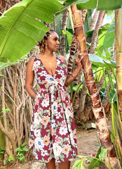 Laci Flare Dress Front View - Toni & Tucker Co