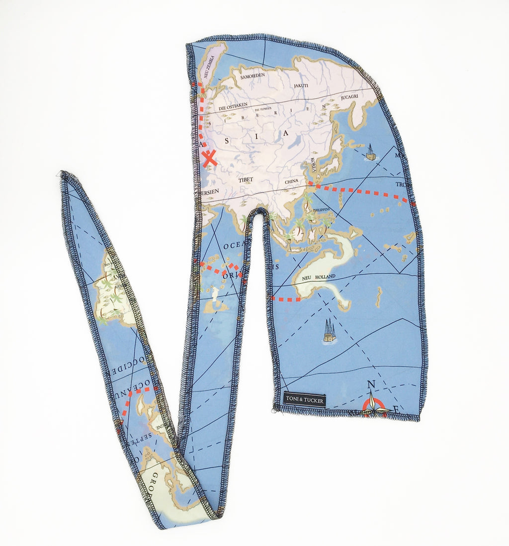 Tucker Durag-World Print - Toni & Tucker Co