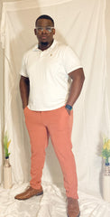 Tucker Athletic Tailored Slim Fit Pant-Salmon