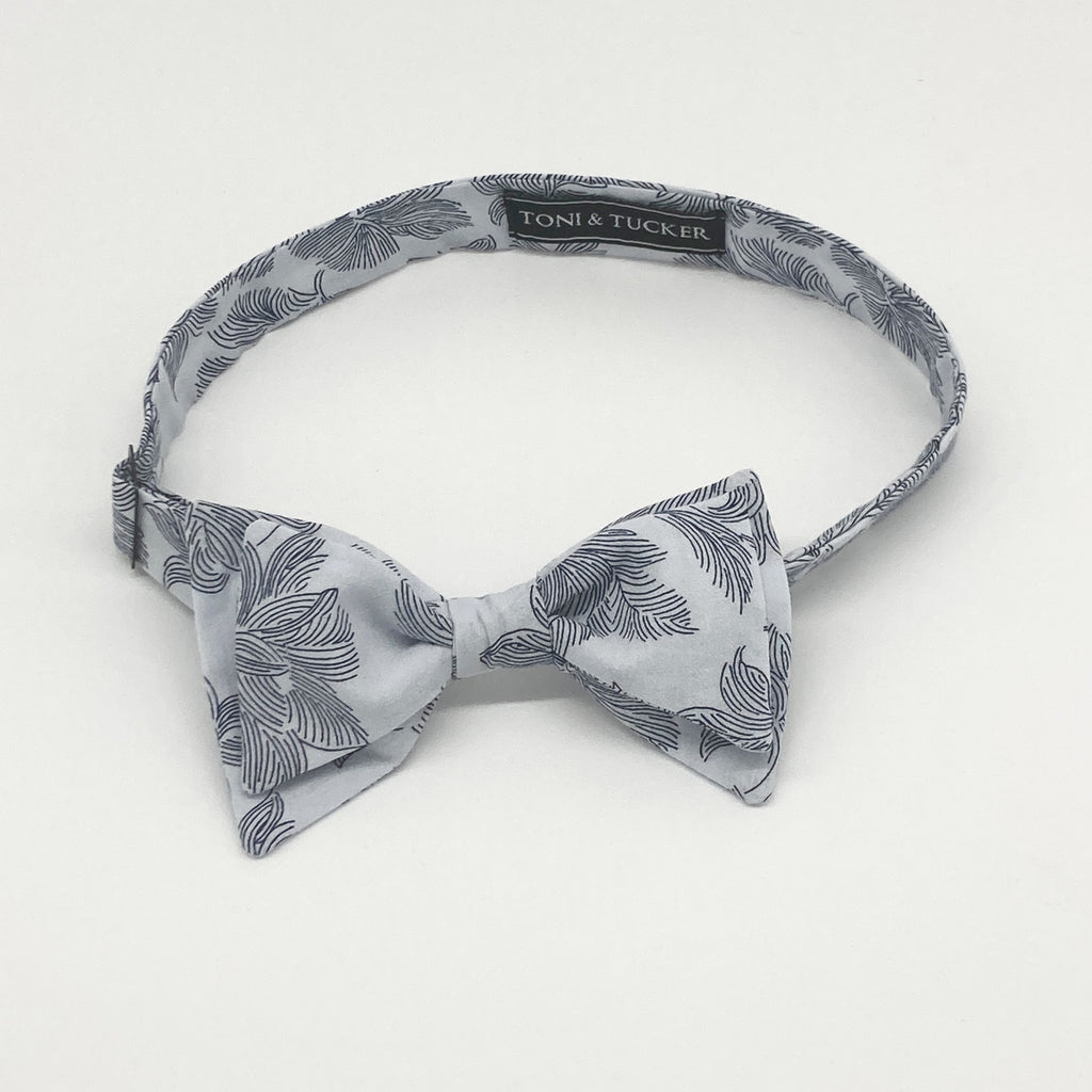 Tucker Double Bowtie- Blue Line Floral