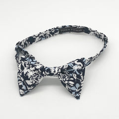 Tucker Double Bowtie- Sky Blue Graphic Floral