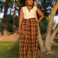White/Rust Plaid