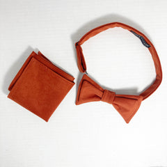 Tucker Double Bowtie- Peanut Butter Suede